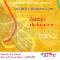 Les 5 et 6 AVRIL, Week-end spécial Artistes chez Rue Juliette : Expo, concerts et ateliers !