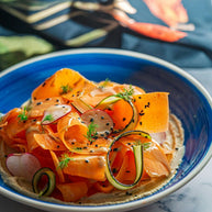 Carpaccio de melon, concombre, feta et menthe fraiche