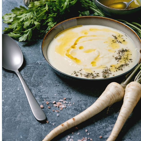 Velouté de panais au citron et lait de coco