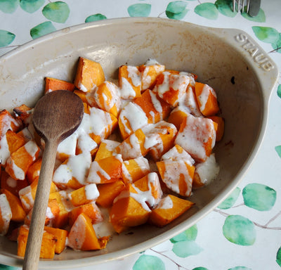 Butternut rôti, sauce au yaourt