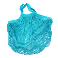 Filet à provisions  en coton bio - turquoise