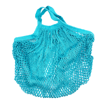Filet à provisions  en coton bio - turquoise