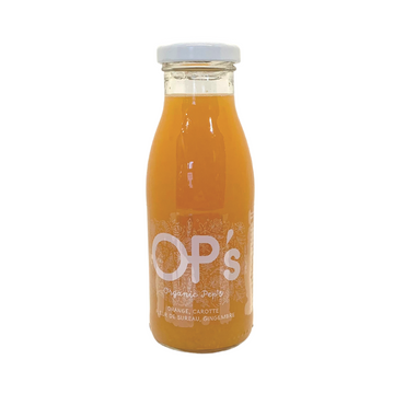 Jus OP's orange Bio (25cl) - Pommes, Oranges, Infusion de fleur de Sureau, Carottes, Citrons verts, Gingembre Bio